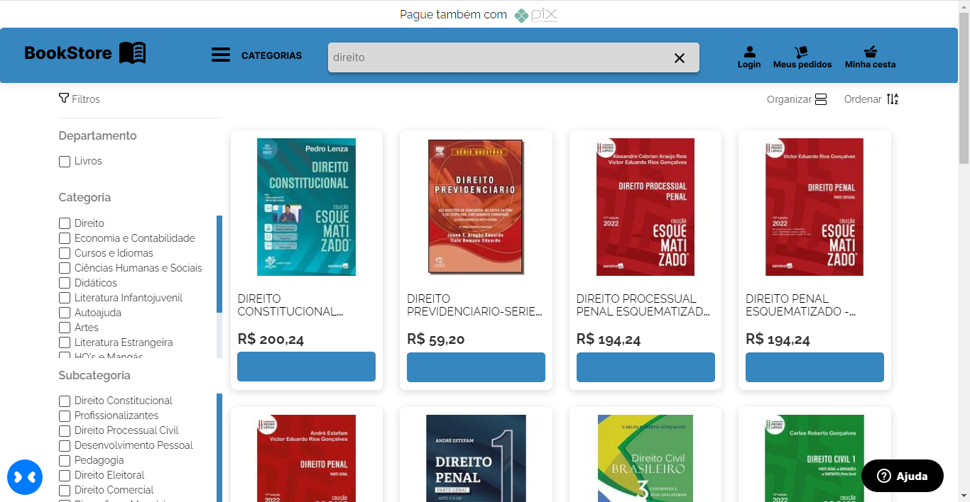E-commerce de Livraria