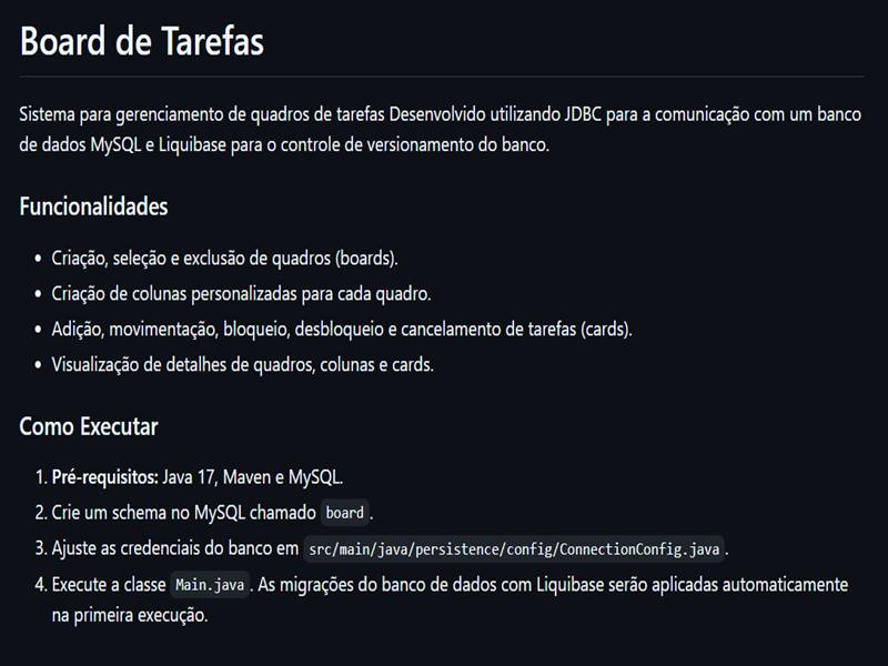 Board de Tarefas